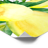 Lemons Greenery Blossom Brautparty Foto Prop Poster (Ecke)