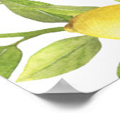 Lemons Greenery Blossom Bridal Shower Photo Prop Poster (Ecke)