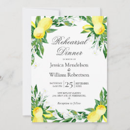 Lemons Greenery Blossom Probe Abendessen Einladung
