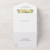 Lemons Greenery Blumenmosaik Tiles Wedding All In One Einladung (Außenbereich)
