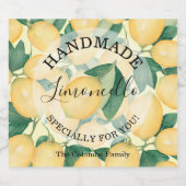 Lemons Greenery Handmade Limoncello Alkoholflaschenetikett (Einzelnes Label)