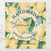 Lemons Greenery Handmade Weinetikett (Einzelnes Label)