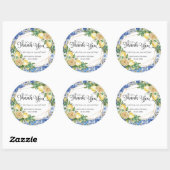 Lemons Greenery Mediteranean Mosaic Tiles Wedding Runder Aufkleber (Blatt)