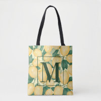 Lemons Greenery Monogram