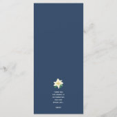 Lemons Greenery on Navy Blue Wedding Menükarte (Rückseite)