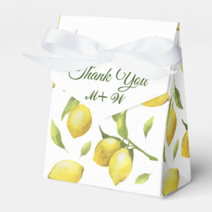 Lemons & Greenery Wasserfarbengeschenk Hochzeit Geschenkschachtel