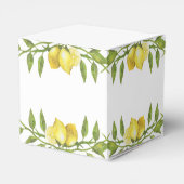 Lemons & Greenery Wasserfarbengeschenk Hochzeit Geschenkschachtel (Rückseite)