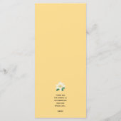 Lemons Greenery Wedding Menükarte (Rückseite)