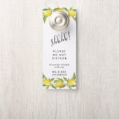 Lemons & Greenery Wedding Willkommen nicht stören Türanhänger (Auf Knauf)