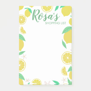 Lemons Grocery - Liste der Lemons Post-it Klebezettel
