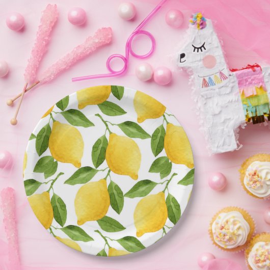 Lemons große Papiere Teller (Party)