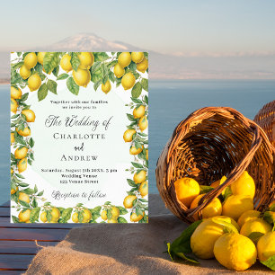 Lemons grün elegante Budget Hochzeitseinladung
