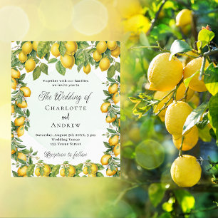 Lemons grün elegante Budget Hochzeitseinladung Flyer