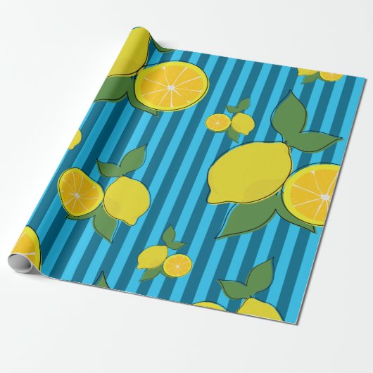 Lemons Illustration Geschenkpapier (Ungerollt)