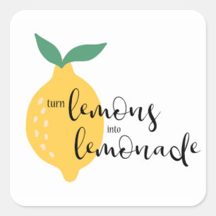 Lemons in Limonade-Aufkleber verwandeln Quadratischer Aufkleber