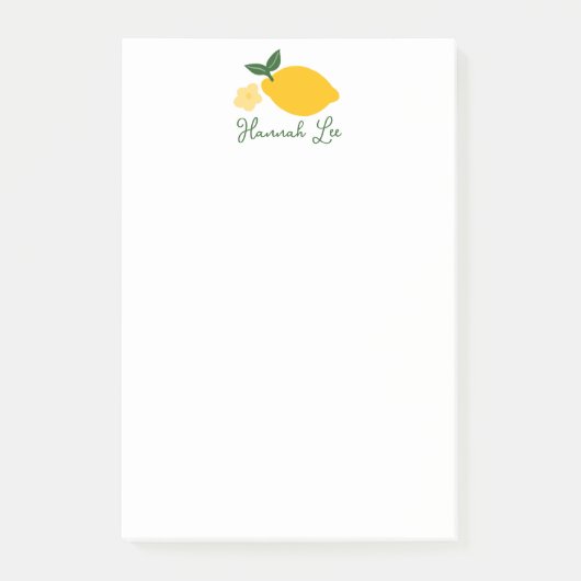 Lemons Individuelle Name Niedlich Illustration Post-it Klebezettel (Vorderseite)