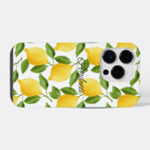 Lemons iPhone Case mit Monogramm Hülle (Rückseite (Horizontal))