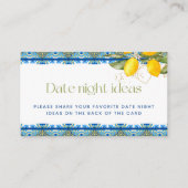 Lemons Italian Tiles Brautparty Begleitkarte (Vorderseite)