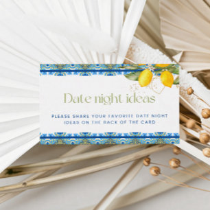 Lemons Italian Tiles Brautparty Date Night Begleitkarte