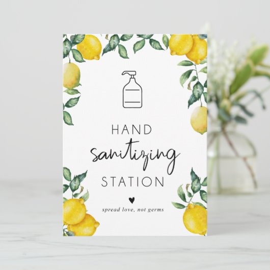 Lemons Kleines Schild 12x18 Einladung (Stehend Vorderseite)