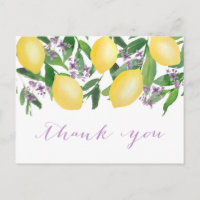 Lemons Lavender Brautparty Vielen Dank