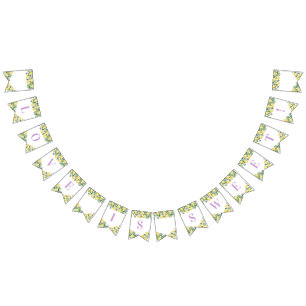 Lemons Lavender Citrus Polterabend Party Wimpelkette