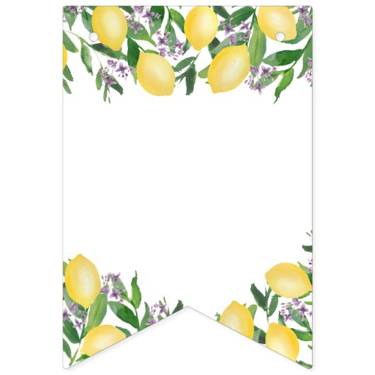 Lemons Lavender Citrus Polterabend Party Wimpelkette (Erste Fahne)