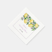 Lemons Lavender Lila Brautparty Party Serviette (Ecke)
