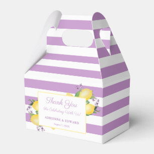 Lemons Lavender Lila Stripes Polterabend Geschenkschachtel