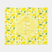 Lemons Leaf Mustername Initial | Fleece Blanket (Vorderseite (Horizontal))
