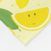 Lemons Leaf Mustername Initial | Fleece Blanket (Ecke)
