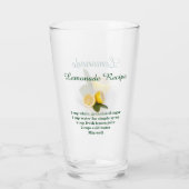 Lemons Lemonade Recipe Glas Cup (Rückseite)