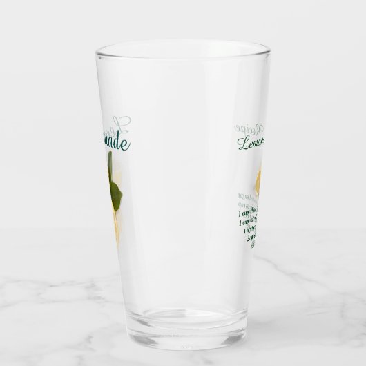 Lemons Lemonade Recipe Glas Cup (Links)