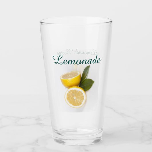 Lemons Lemonade Recipe Glas Cup (Vorderseite)
