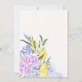 Lemons lila Blumenhochzeit Save The Date (Rückseite)