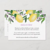 Lemons Lila Brautparty Registrierung oder Details Begleitkarte (Vorne/Hinten)