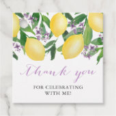 Lemons Lilac Brautparty oder Babydusche Geschenkanhänger (Vorderseite)