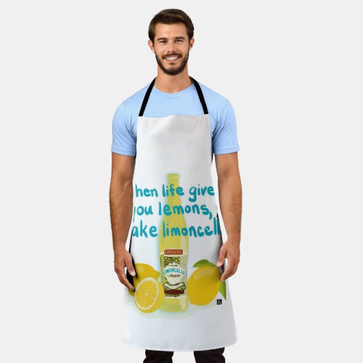 Lemons & Limoncello Acrylic Tray Schürze (Getragen)