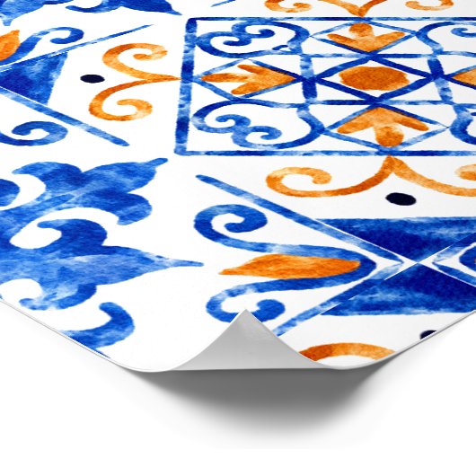 Lemons Mediterranean Birthday Welcome Poster (Ecke)