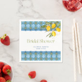 Lemons Mediterranean Tiles Brautparty Serviette (Beispiel)