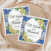 Lemons Mediterranes Mosaik Wedding Eat Drink Serviette