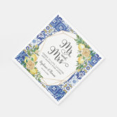 Lemons Meditteranean Mosaic Tile Hochzeit Mr. & Mr Serviette (Ecke)