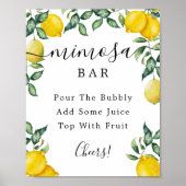 Lemons Mimosa Bar Sign Poster (Vorne)