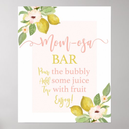 Lemons Momosa-Zeichen Poster (Vorne)