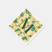 Lemons Monogram Party Serviette (Ecke)