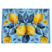 Lemons Motif Große Geschenktüte (Vorderseite)