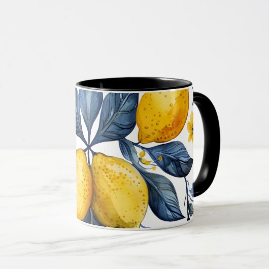 Lemons Motif Tasse (VorderseiteRechts)