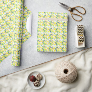 Lemons Muster Geschenkpapier
