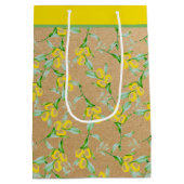 Lemons Muster mittlere Geschenktasche Geschenktüte (Rückseite)