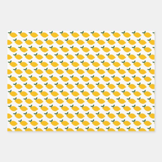 Lemons Muster Niedlich CUSTOM Brautparty Geburtsta Geschenkpapier Set (Vorderseite 2)